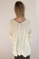 Oversized Cable Knit Open Front Cardigan