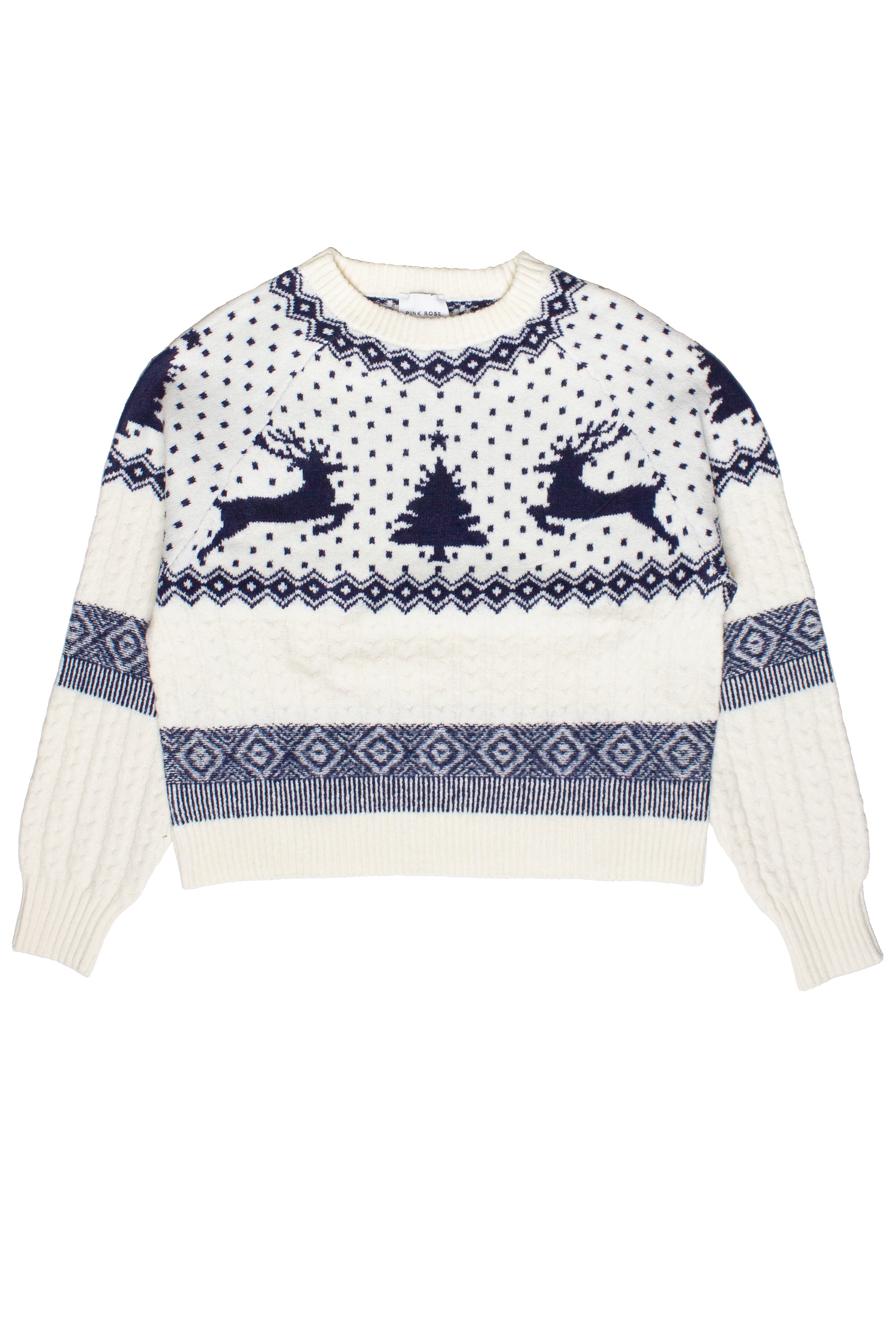 Fair Isle Cable Knit Sweater