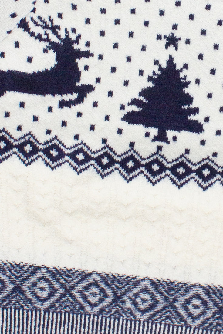 Fair Isle Cable Knit Sweater