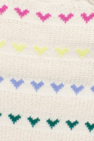 Heart Stripe Crop Sweater