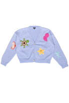 Ocean Life Crochet Applique Cardigan