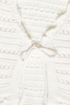 Open Knit Tie Front Cardigan