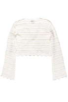 Open Knit Tie Front Cardigan