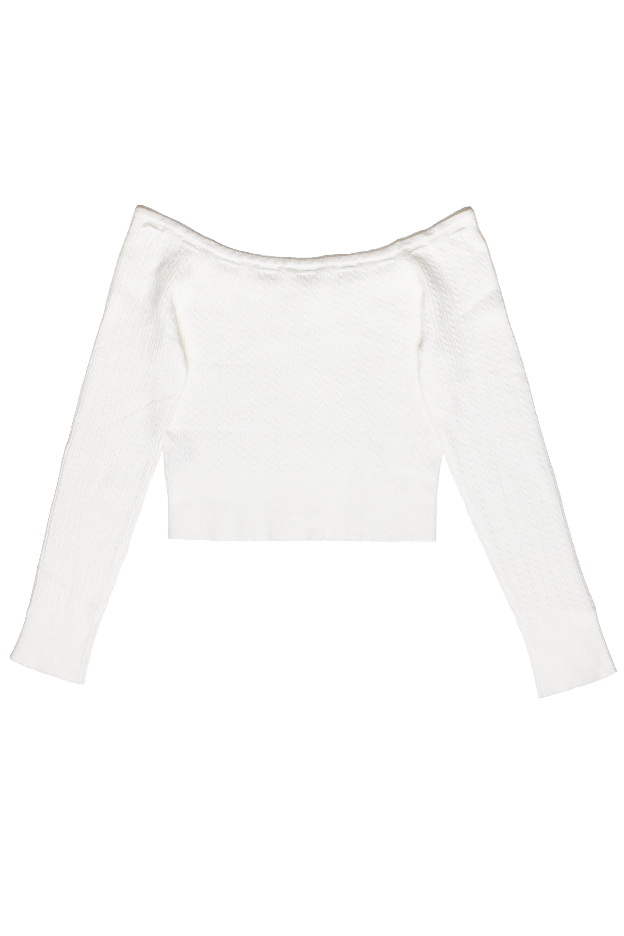 Over The Shoulder Cable Knit Sweater