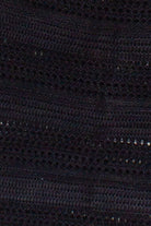 Mixed Knit Sweater Poncho - Black