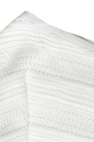 Mixed Knit Sweater Poncho - White