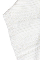 Mixed Knit Sweater Poncho - White