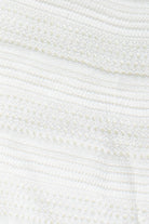 Mixed Knit Sweater Poncho - White