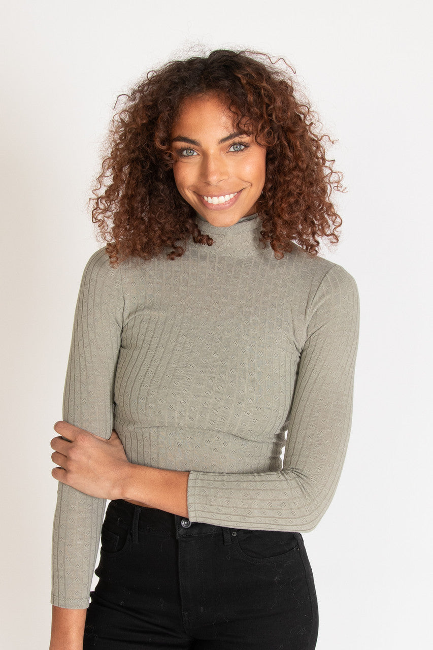Pointelle Turtleneck