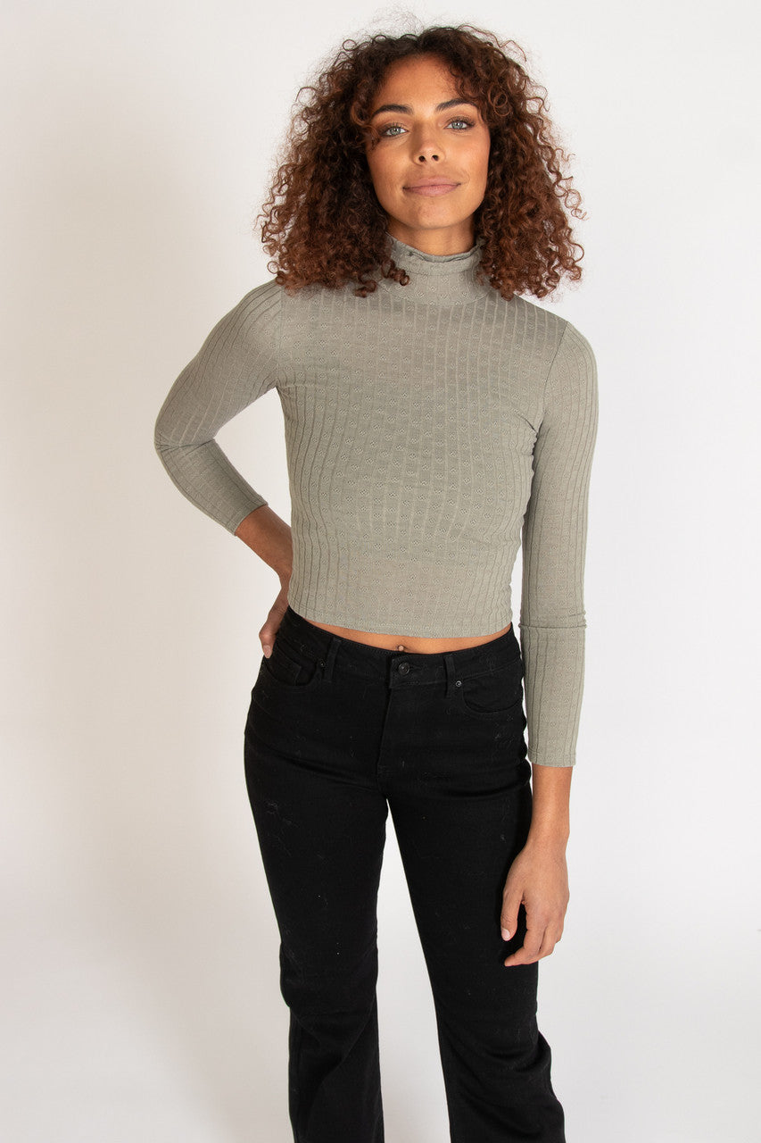 Pointelle Turtleneck