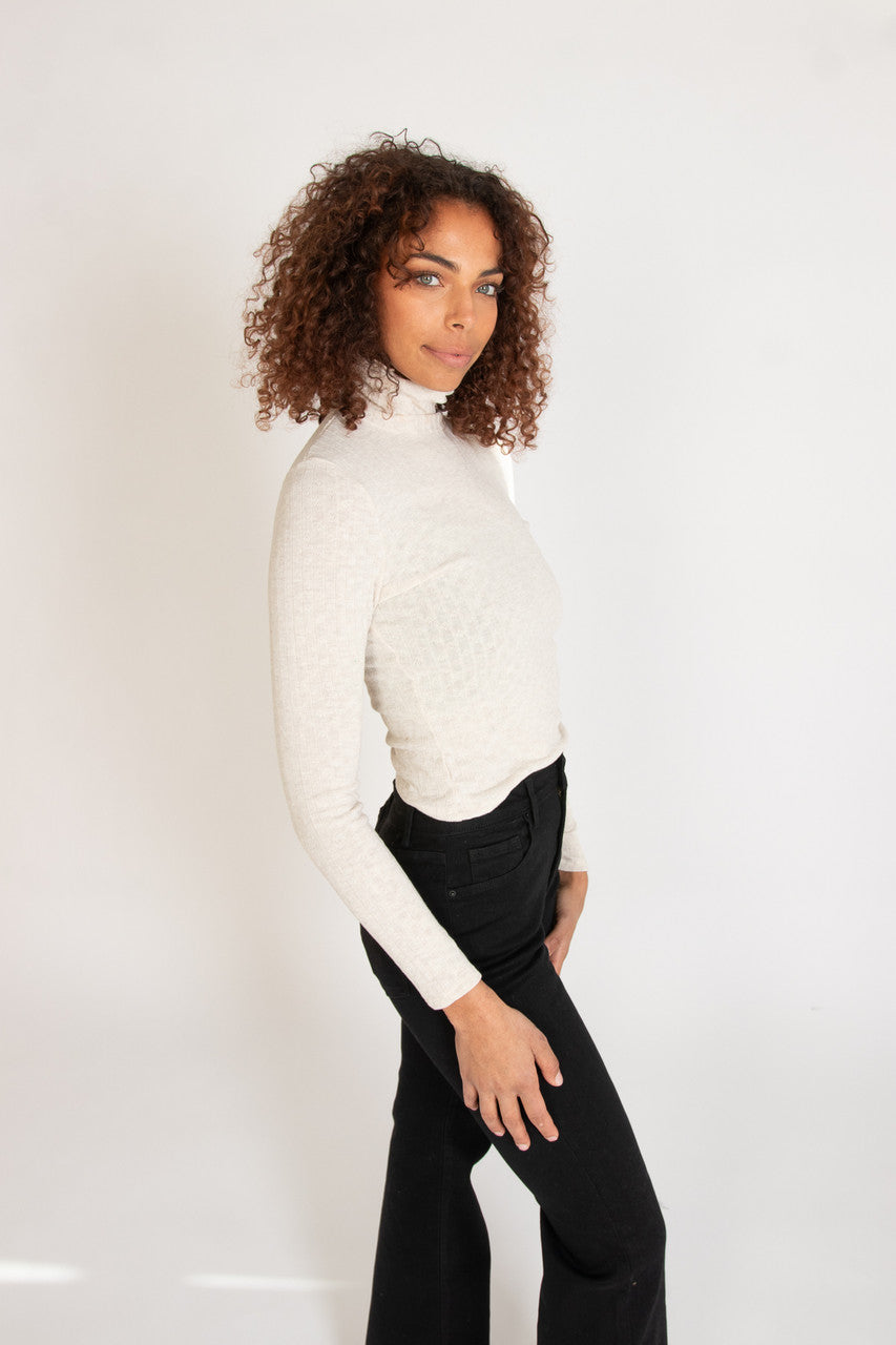 Pointelle Turtleneck