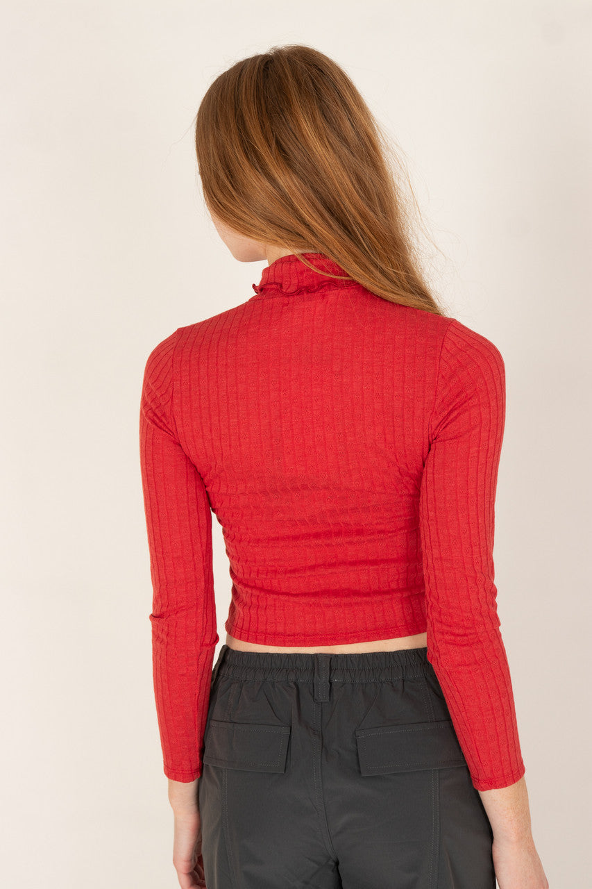 Pointelle Turtleneck