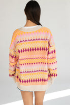 Diamond Pattern Open Cardigan