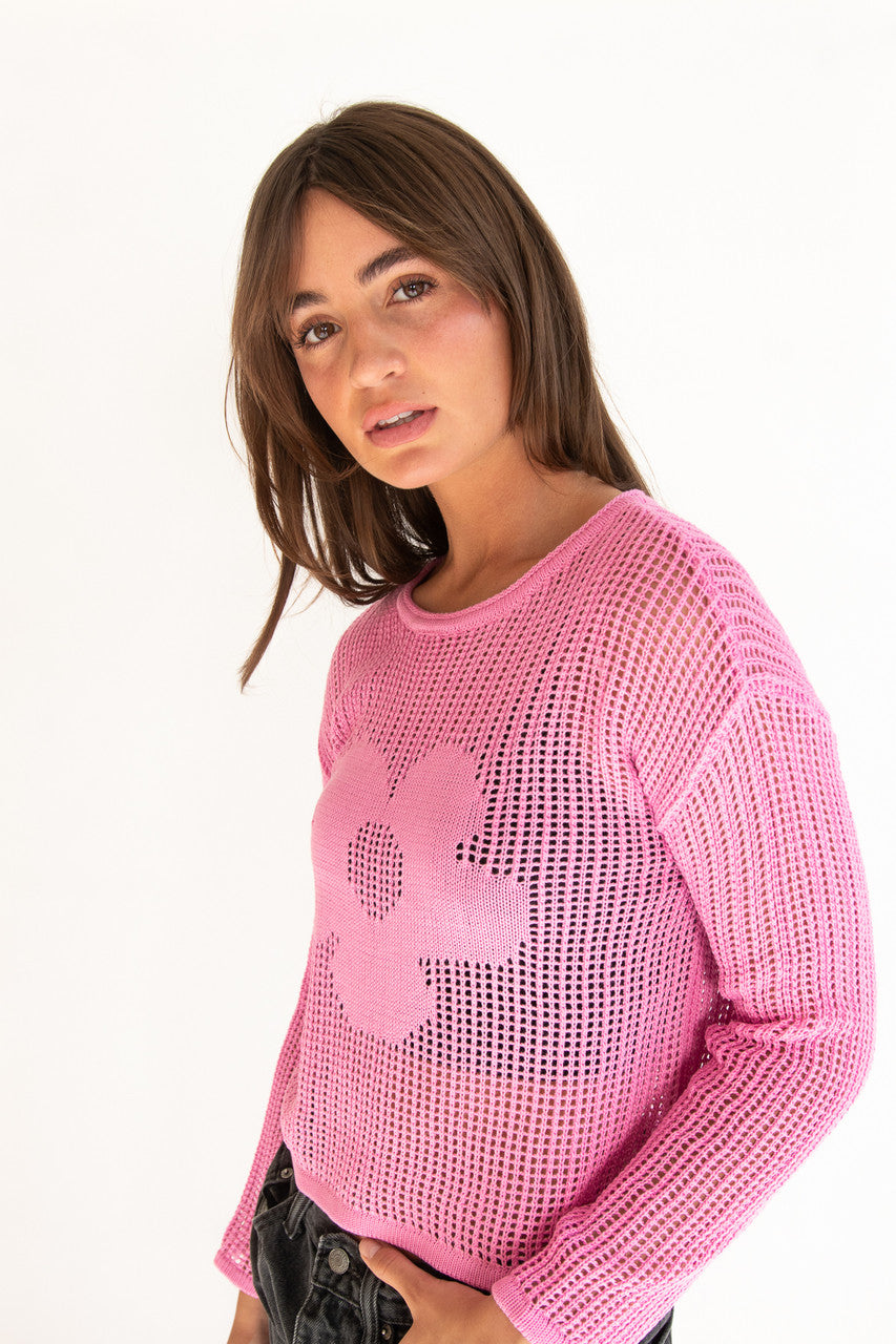 Knit Mesh Sweater