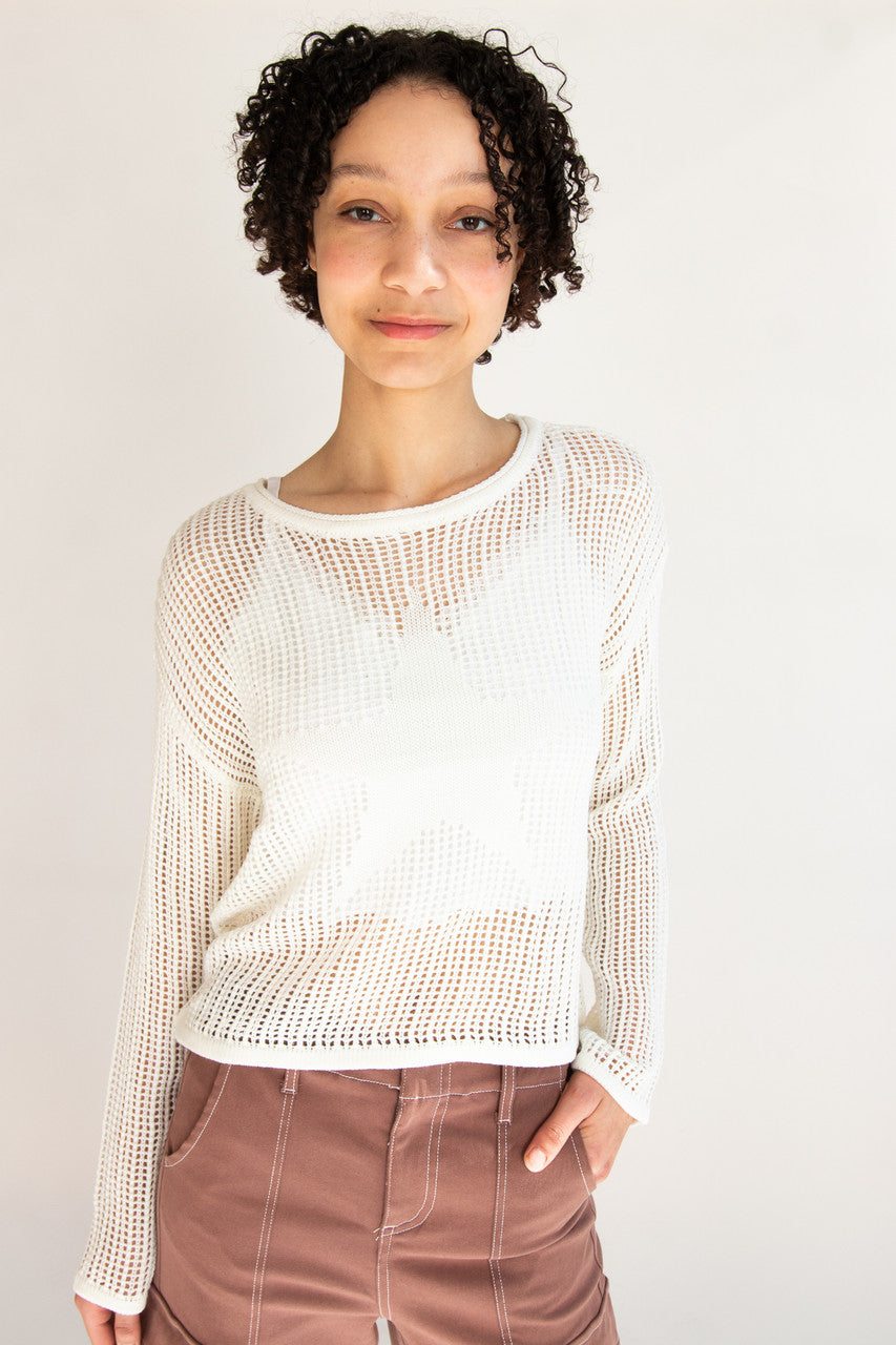 Knit Mesh Sweater
