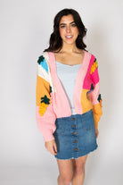 Rainbow Fruit 3D Applique Cardigan