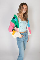 Rainbow Fruit 3D Applique Cardigan