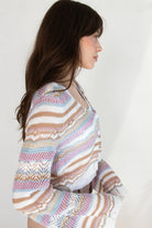 Striped Pointelle Cardigan