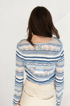Striped Pointelle Cardigan