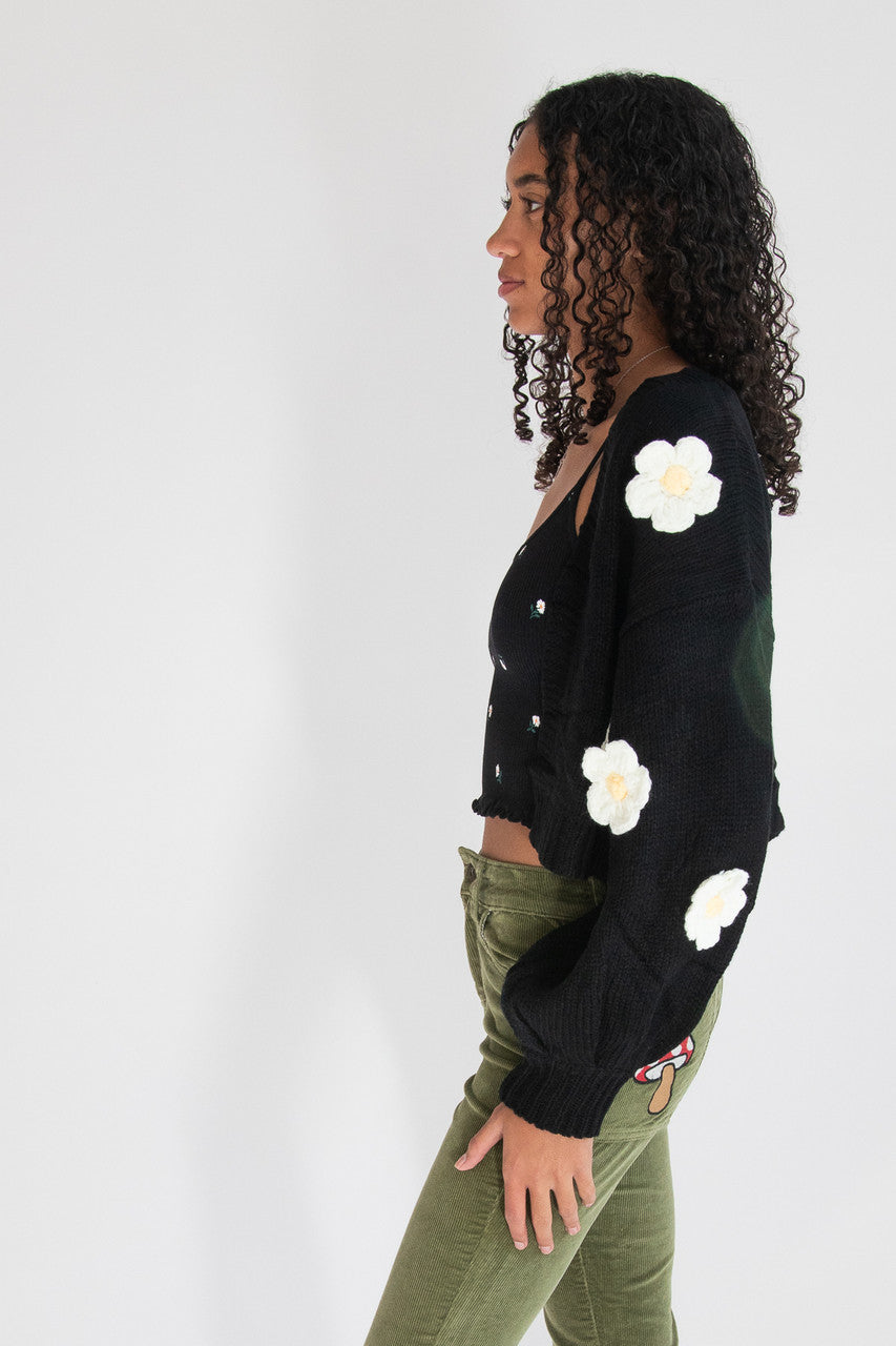 3D Daisy Cardigan