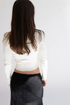 Tie Neck Ribbed Sweater