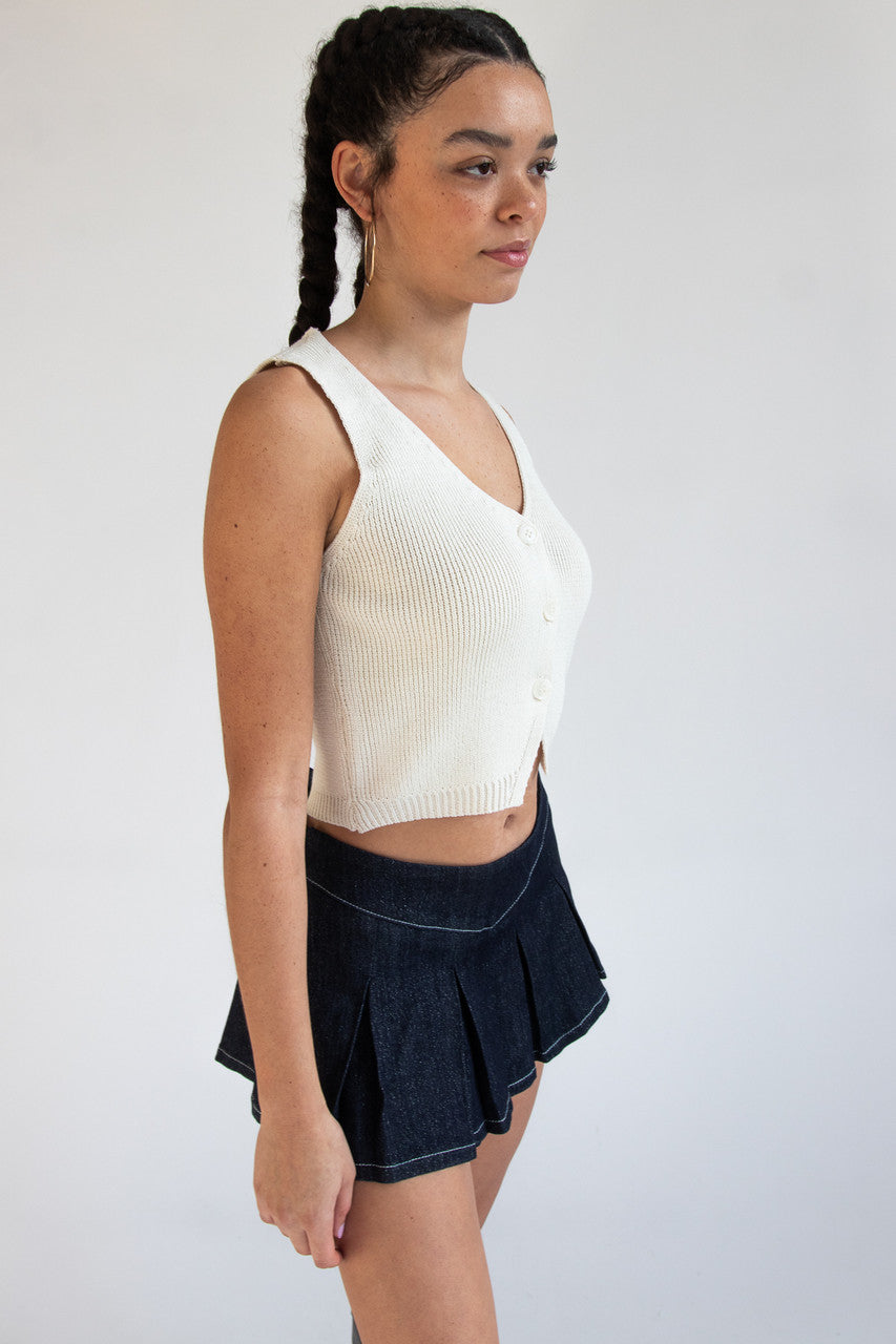 Button Sweater Vest 