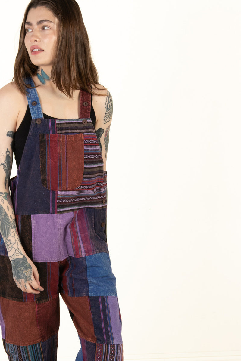 Overall Rag Violet Patchwork Overalls – Ragstock