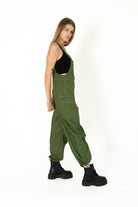 Olive Parachute Overalls