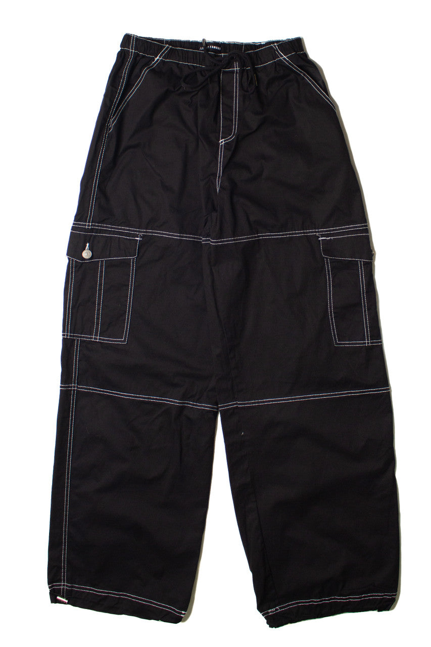 Black Drawstring Cargo Joggers