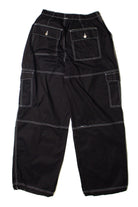 Black Drawstring Cargo Joggers