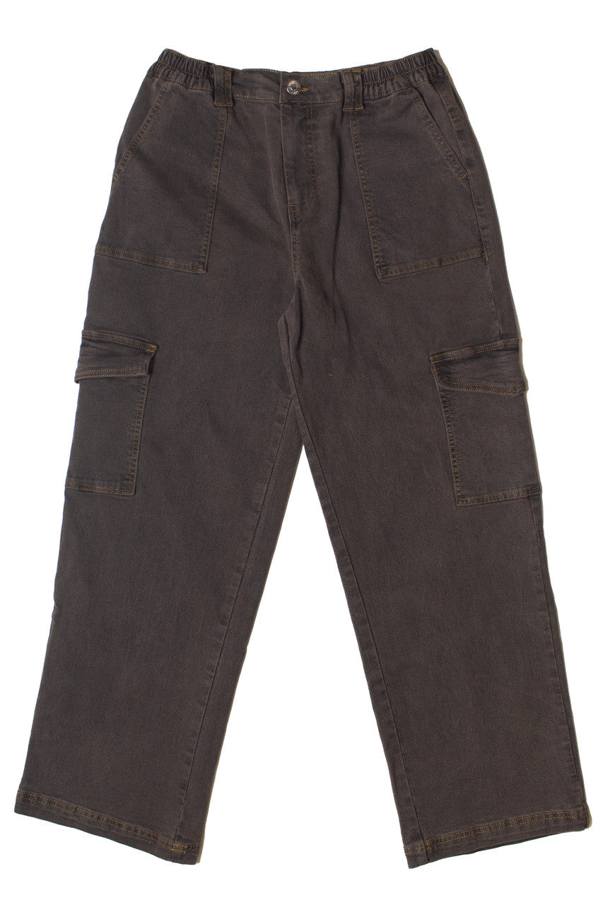 Grunge Wash Cargo Skater Jeans
