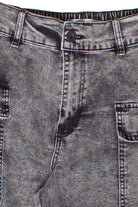 Drawstring Leg Double Cargo Jeans