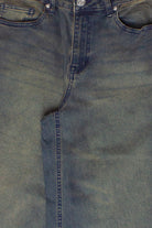 Wide Leg Grunge Wash Jeans
