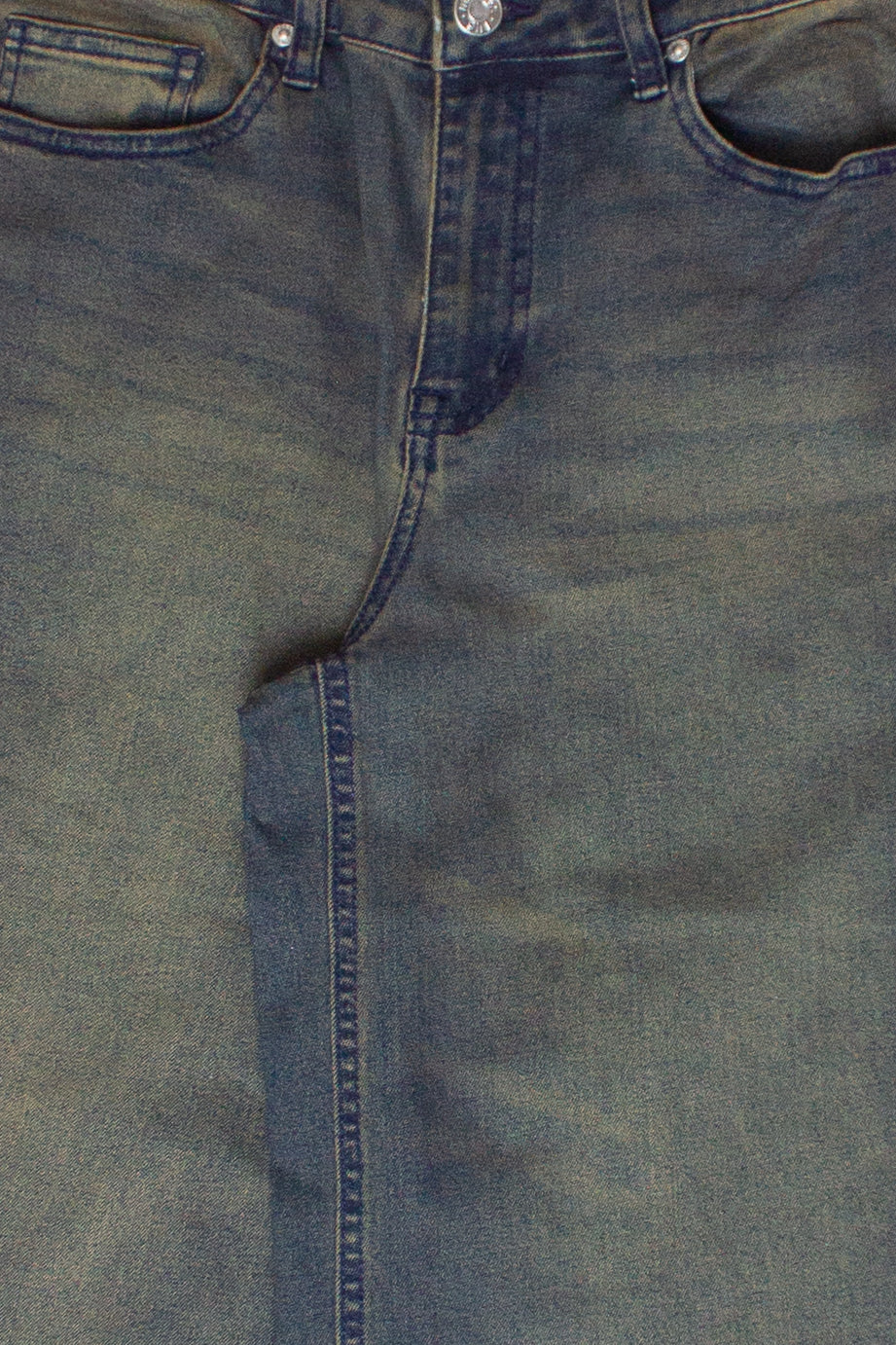 Wide Leg Grunge Wash Jeans