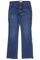 Low Rise Bootcut Belted Jeans - Medium