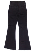High Rise Belted Flare Jeans - Black