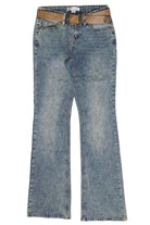 Western Belt Bootleg Jeans