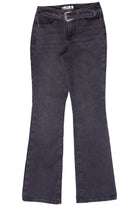 Western Belted Flare Jeans - Black