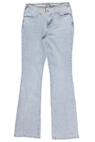 Western Belted Flare Jeans - Light Wash