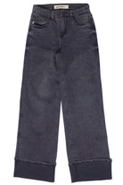 Wide Leg Cuffed Jeans