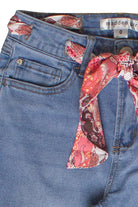 Scarf Belt Flare Jeans