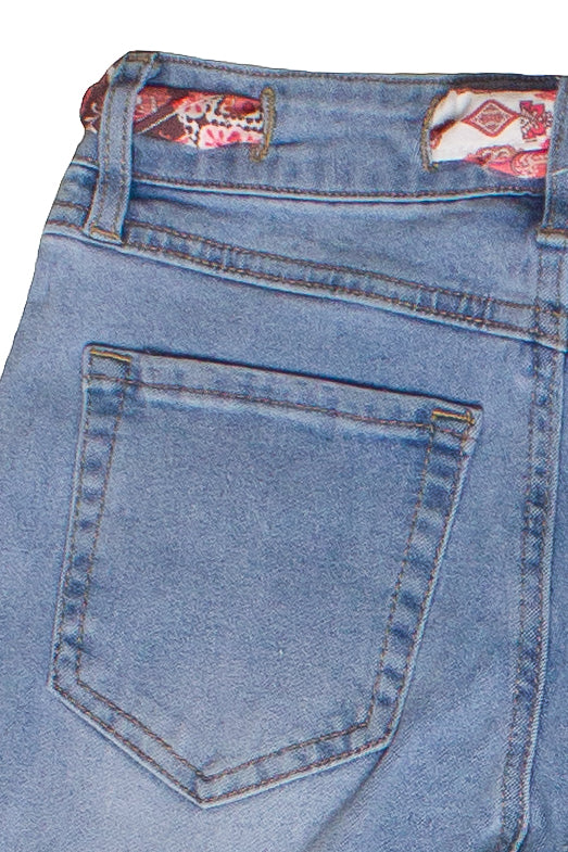 Scarf Belt Flare Jeans