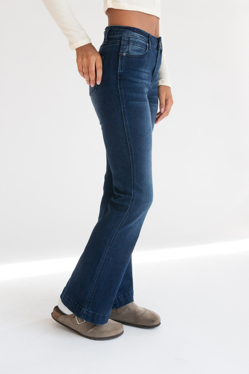 Mid Rise Flare Jeans