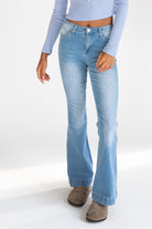 Mid Rise Flare Jeans