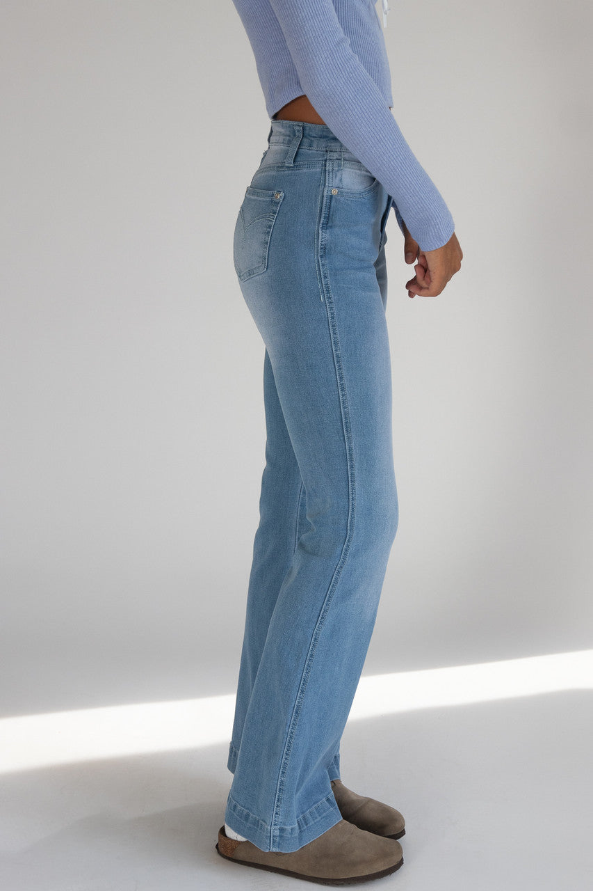 Mid Rise Flare Jeans