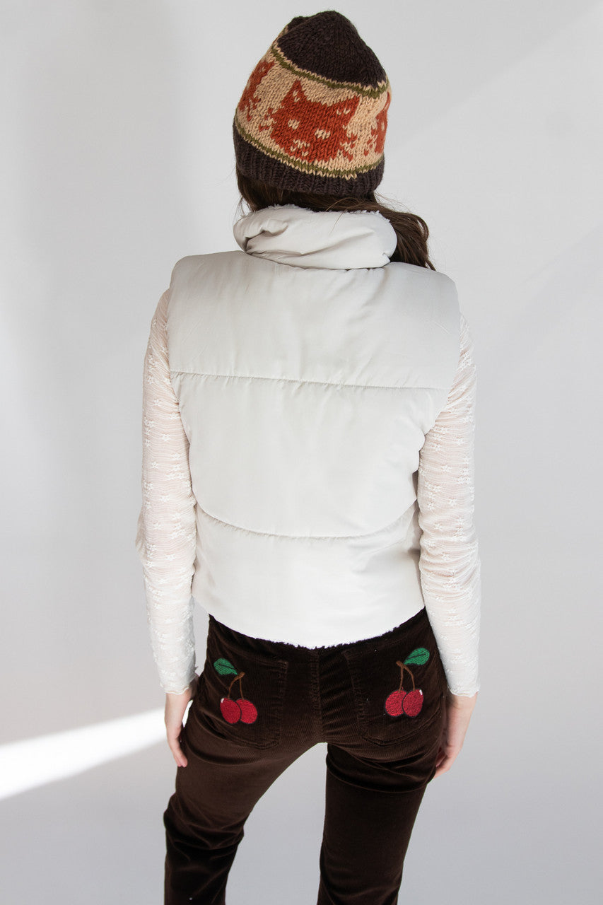 Reversible Sherpa Puffer Vest