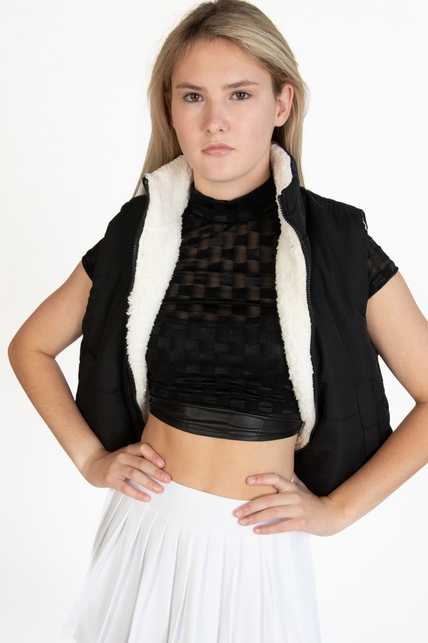 Reversible Sherpa Puffer Vest