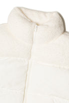 White Sherpa Yoke Puffer Vest