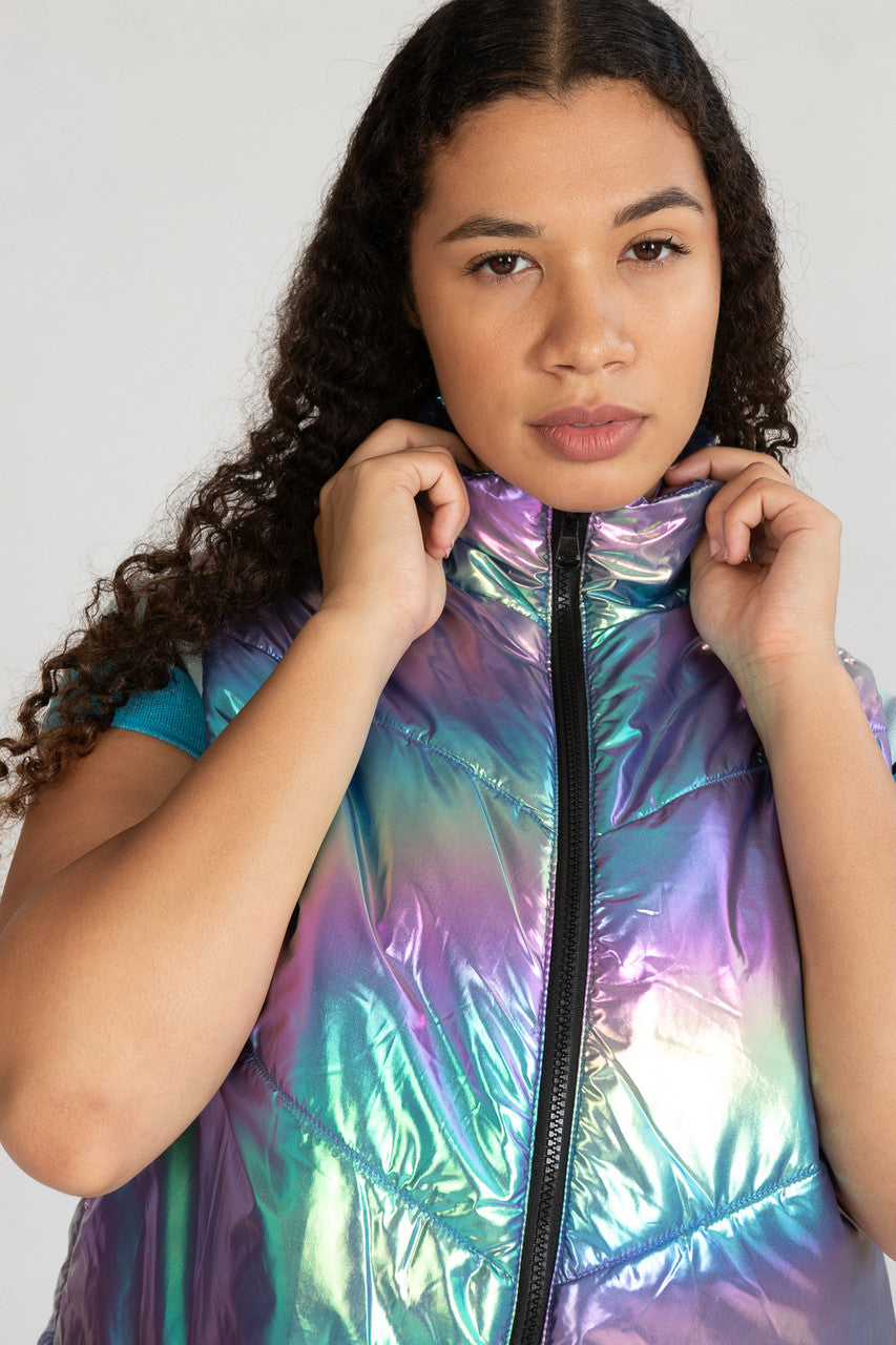 Iridescent Puffer Vest – Ragstock
