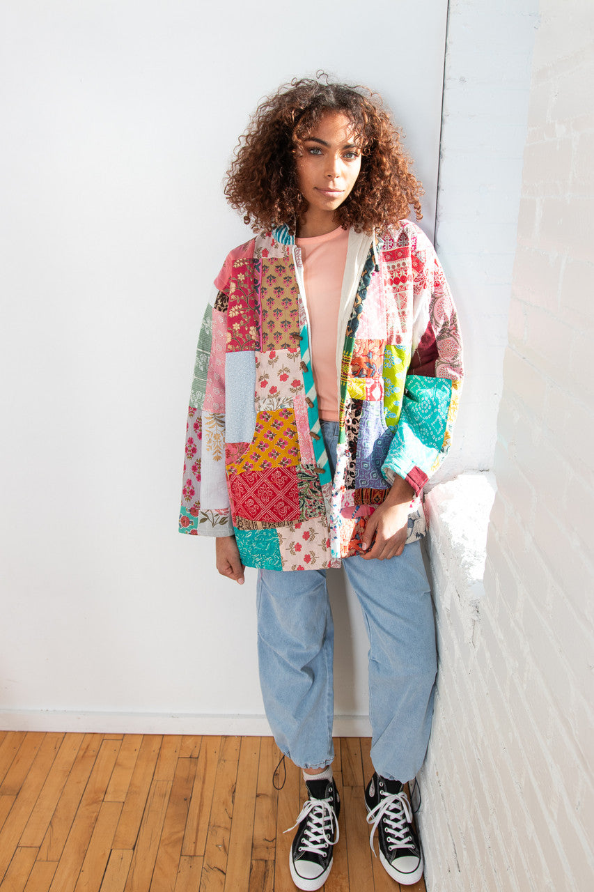 ジャケット・アウター CREST clothing Patchwork Shell Jacket Hooded Patchwork Jacket – Ragstock